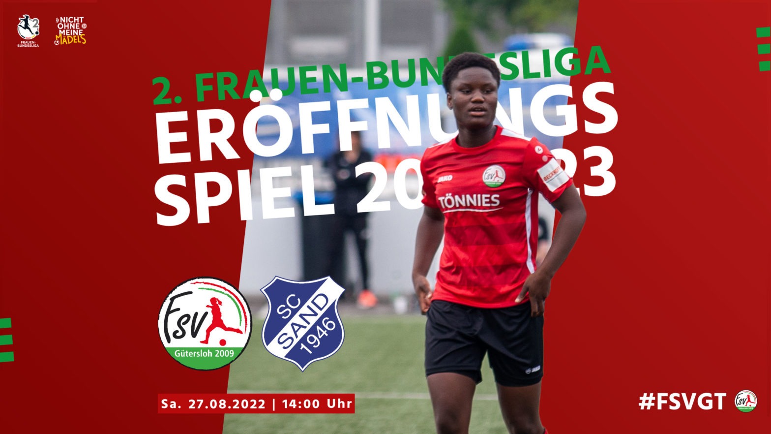 Die neue Saison der 2. Frauen-Bundesliga startet mit Gütersloh gegen Sand. (Grafik: FSV Gütersloh 2009)