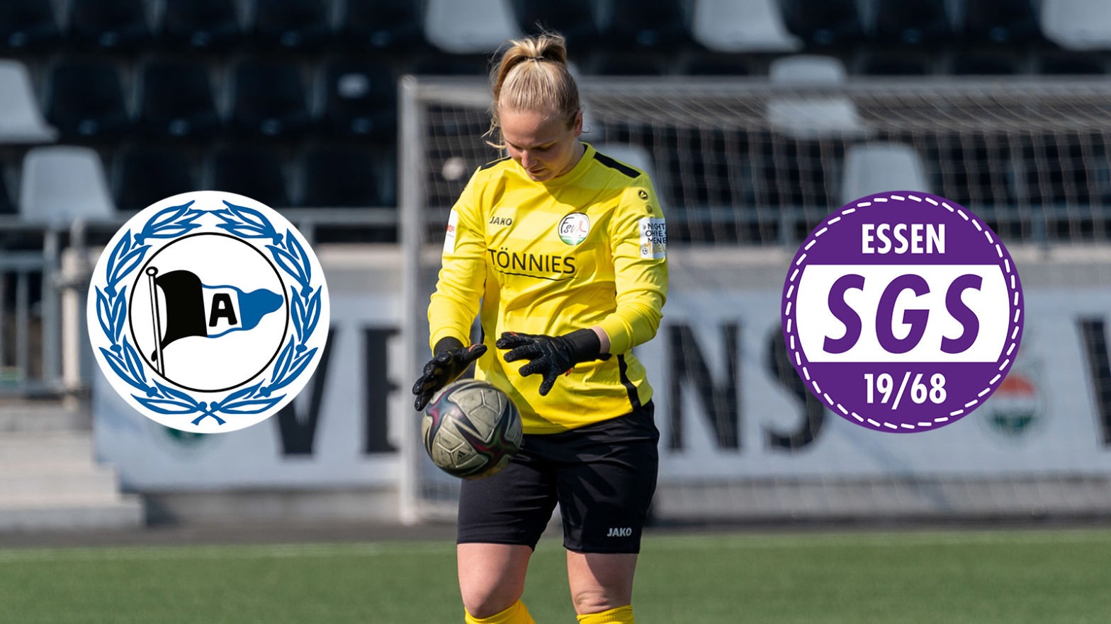 Zwei Testspielhighlights für den FSV Gütersloh und Torhüterin Sarah Rolle: DSC Arminia Bielefeld und SGS Essen. (Foto: Alexander Ness / FSV Gütersloh 2009)