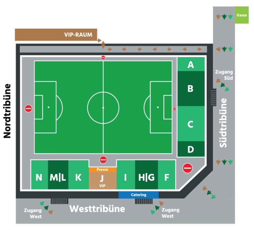 Stadionplan - Tönnies Arena - FSV Gütersloh 2009