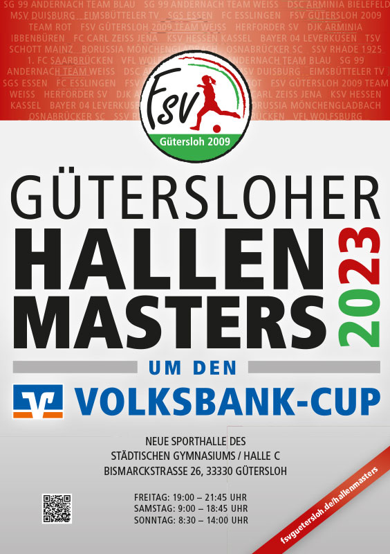 Turnierheft - Gütersloher Hallenmasters 2023 um den Volksbank-Cup des FSV Gütersloh
