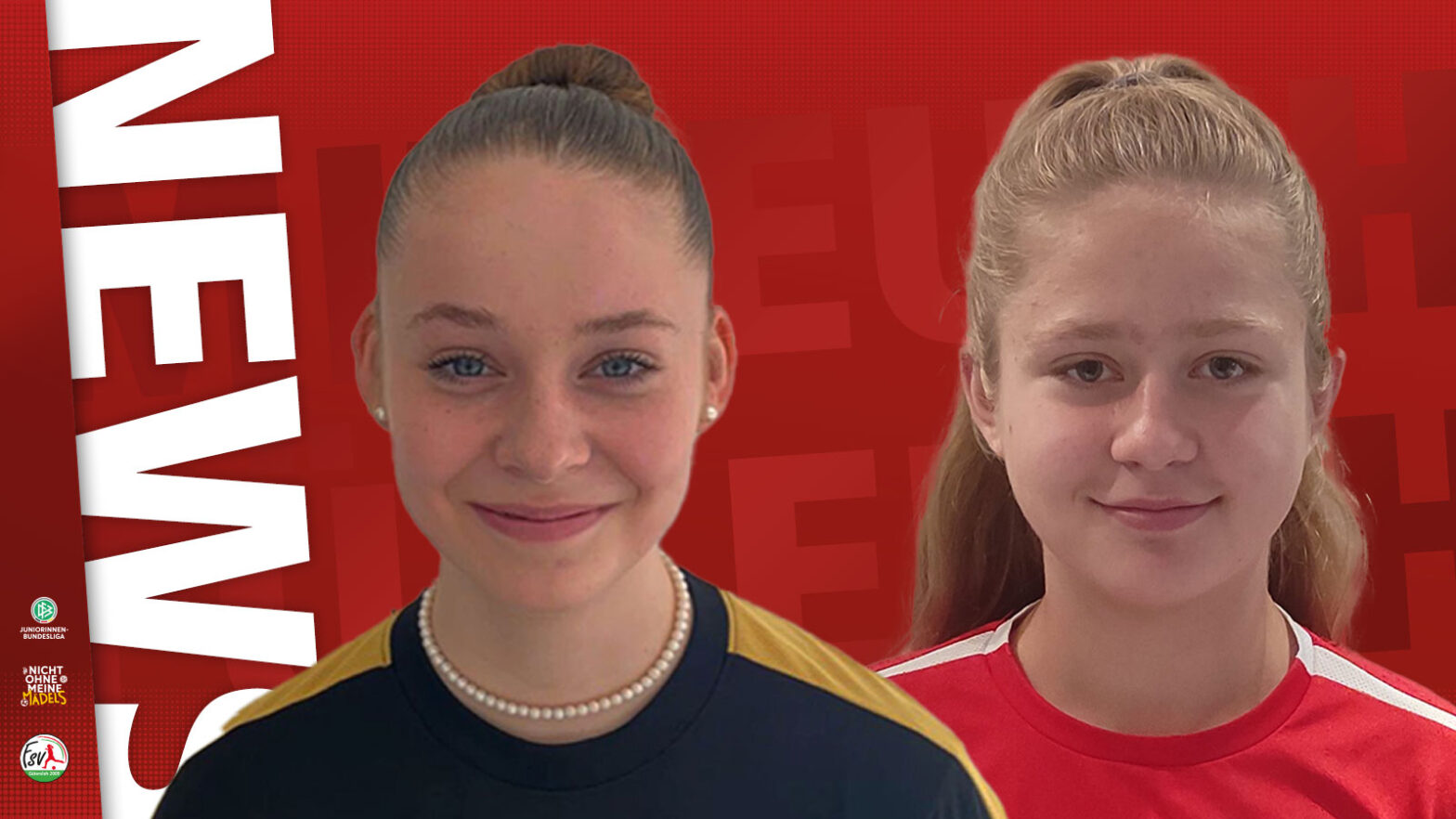 Neuzugänge unserer U-17 Mannschaft: Larissa Henkel und Lotte Schnoor (Foto: FSV Gütersloh 2009)