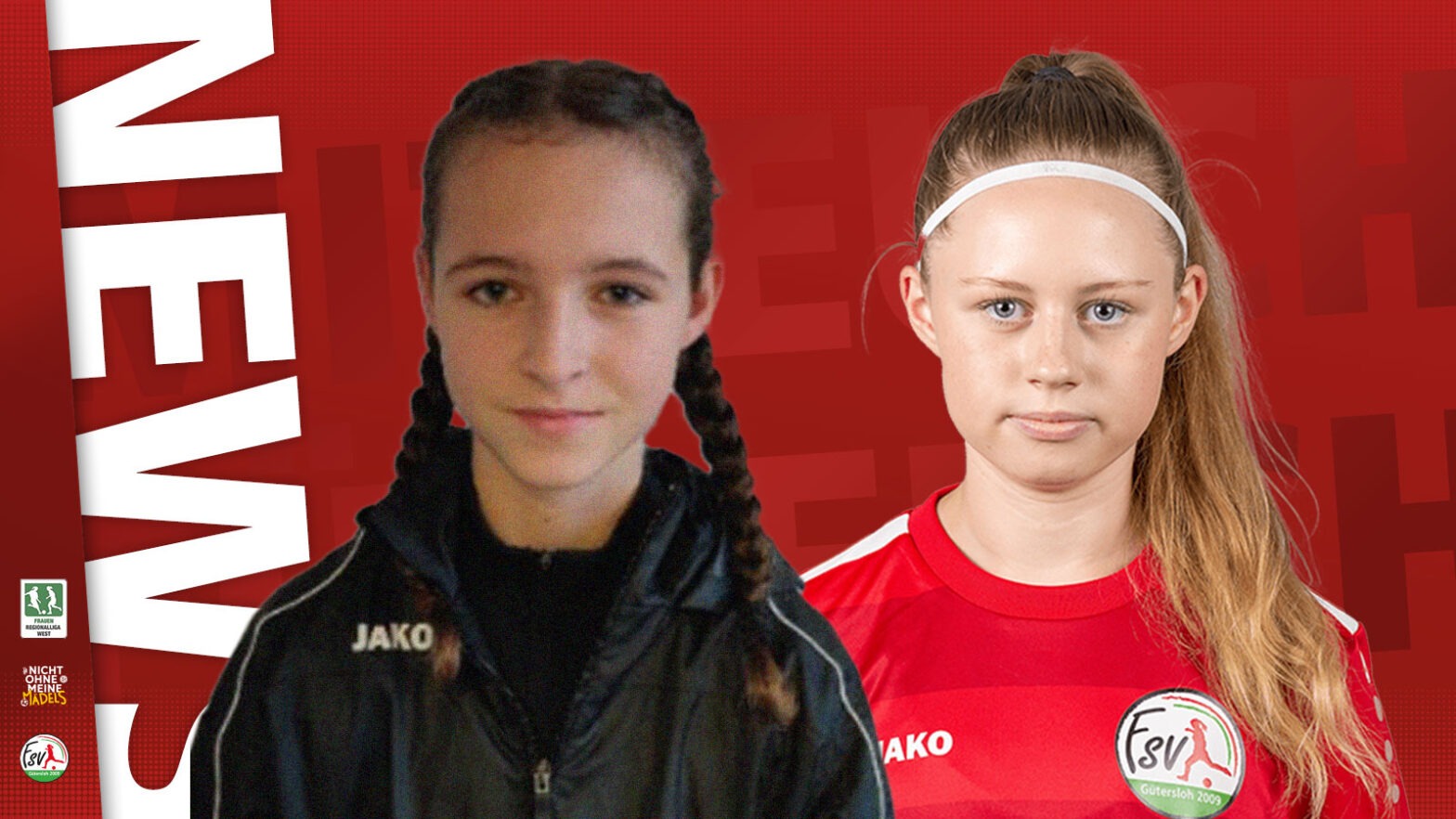 Bleiben der U-16 des FSV erhalten: Sophia Kloppenburg und Natalia Marczak (Foto: FSV Gütersloh 2009)
