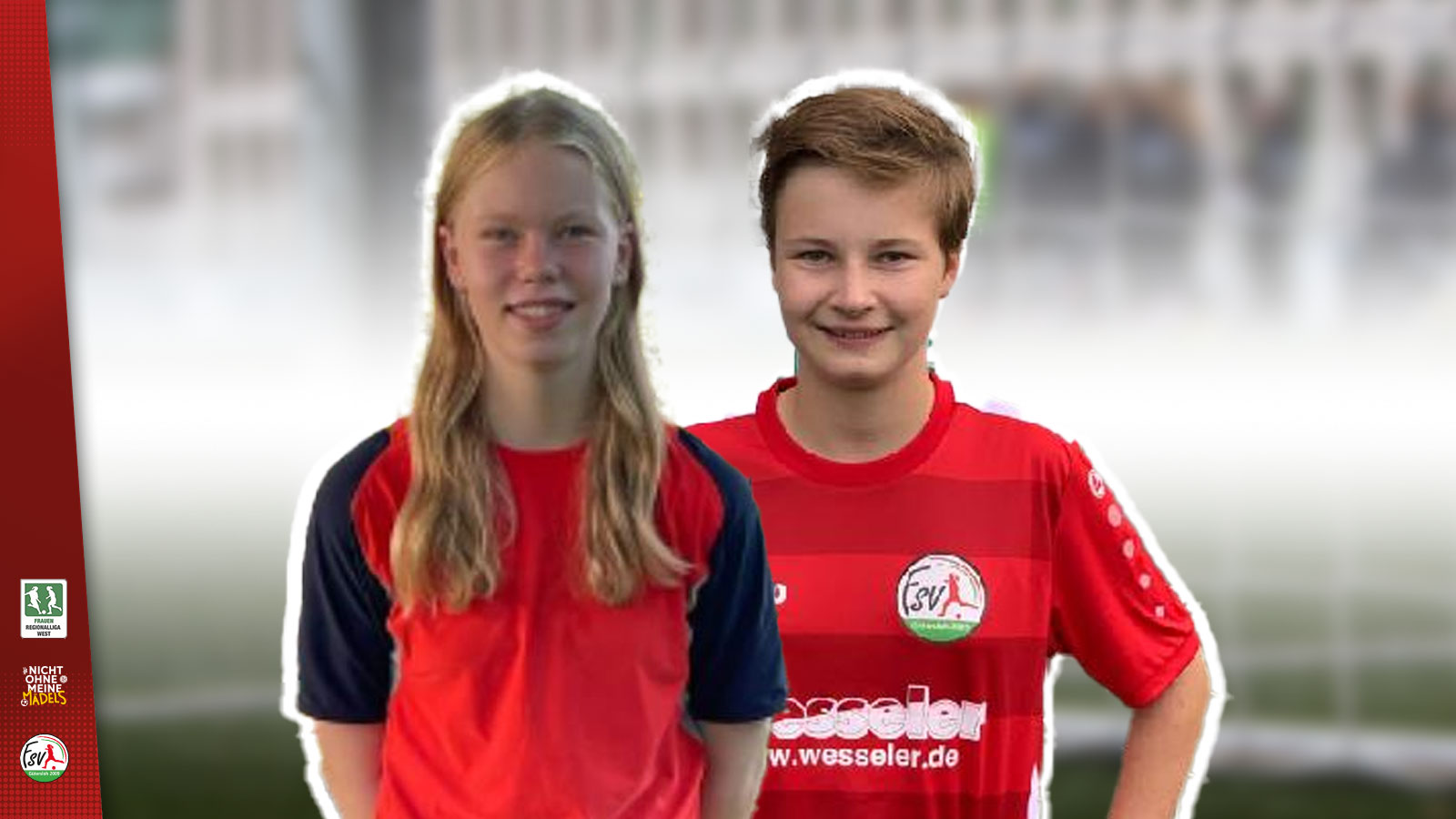 FSV U16-Spielerinnen Jolie Trömpert und Johanna Rehpöhler. (Foto: FSV Gütersloh 2009)