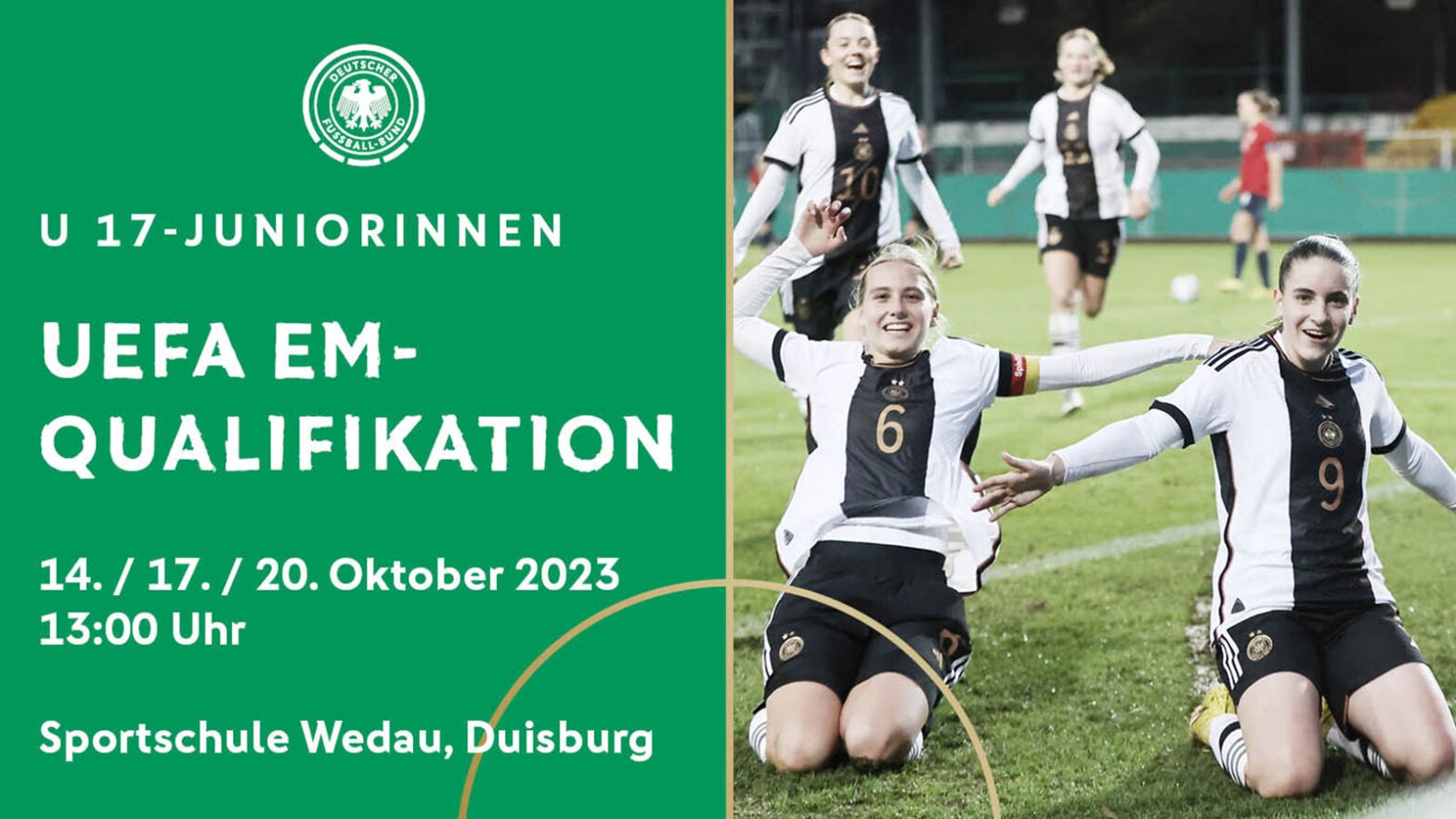 FSV-Verteidigerin Merle Hokamp und die deutsche U17-Nationalmannschaft freuen sich auf die EM-Qualifikationsspiele. (© Getty Images/DFB)