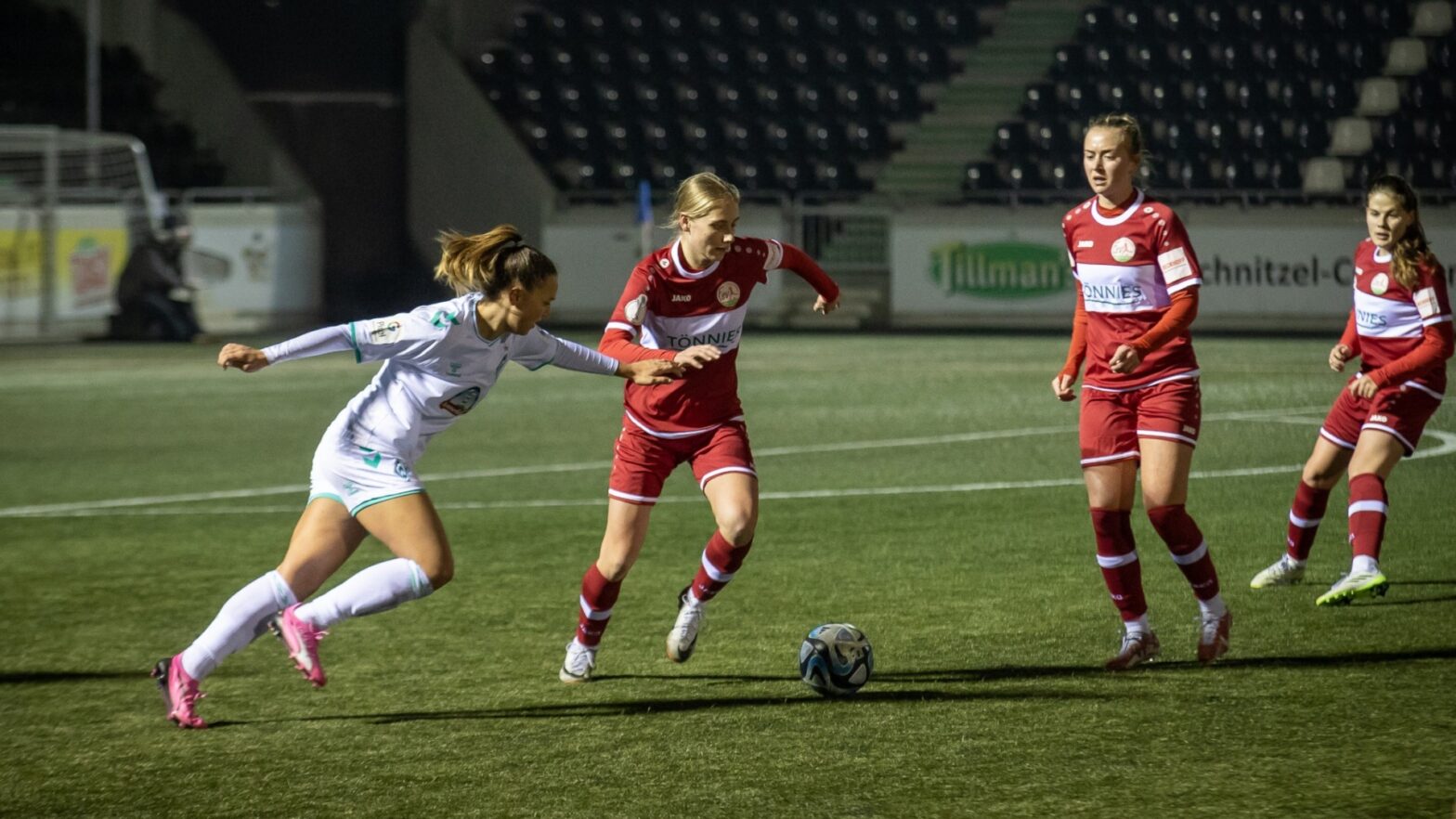 FSV-Verteidigerin Merle Hokamp im Testspiel gegen den SV Werder Bremen. (Foto: Dennis Seelige / FSV Gütersloh 2009)