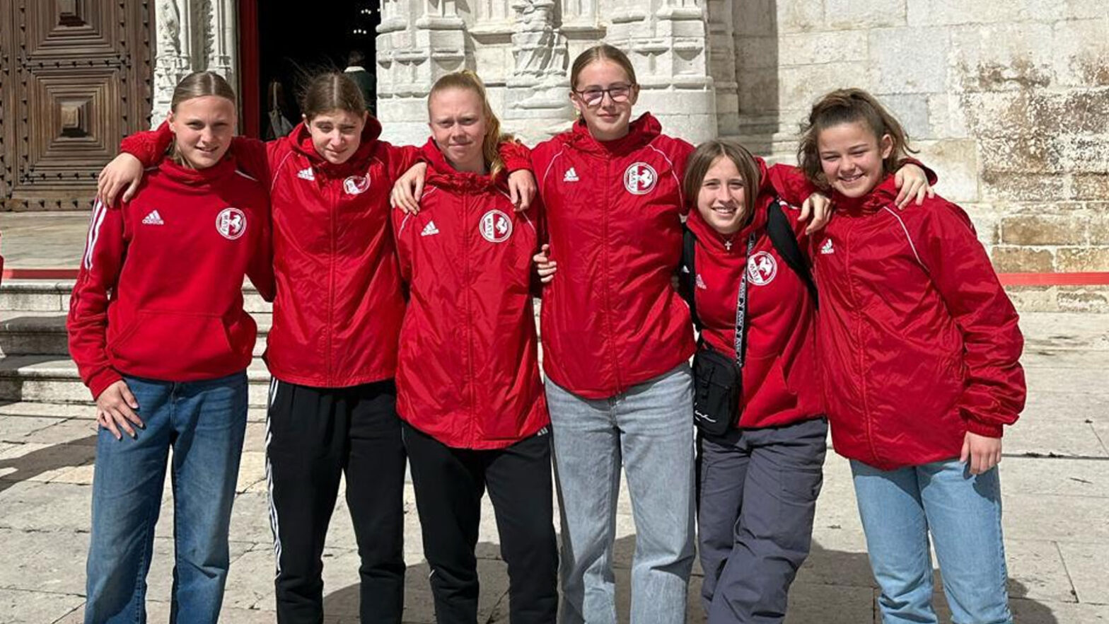 FSV-Talente in der U16-Juniorinnen-Westfalenauswahl: Mirja Kropp, Hannah Leßner, Janna Koerdt, Linna Hermsmeier, Pauline Pfeiffer und Johanna Braune. (Foto: FSV Gütersloh 2009)