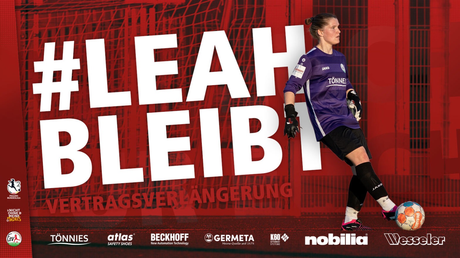 Leah Blome wird auch in Zukunft für den FSV Gütersloh auflaufen. (Foto: FSV Gütersloh 2009)
