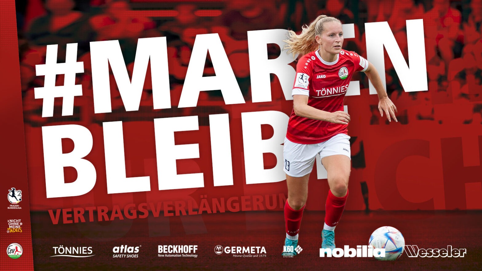 Maren Tellenbröker wird auch in Zukunft für den FSV Gütersloh auflaufen. (Foto: FSV Gütersloh 2009)