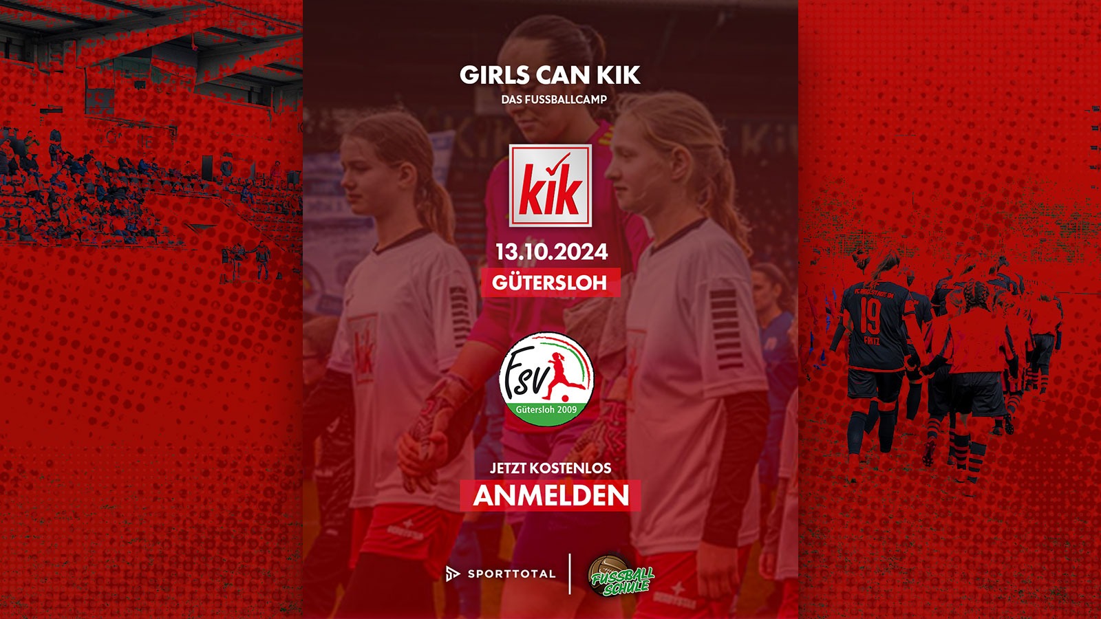 "Girls can KiK" Spieltags-Fußballcamp zu Gast beim FSV Gütersloh. (© Sporttotal)