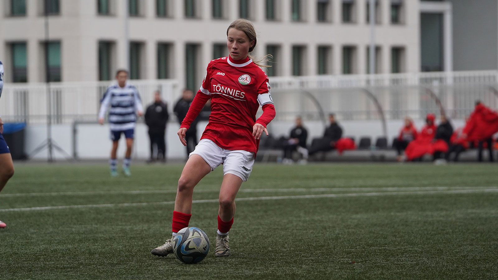 Anna-Sophie Schindler im Einsatz für die U17 des FSV Gütersloh. (Foto: Aleks Czapla / FSV Gütersloh 2009)