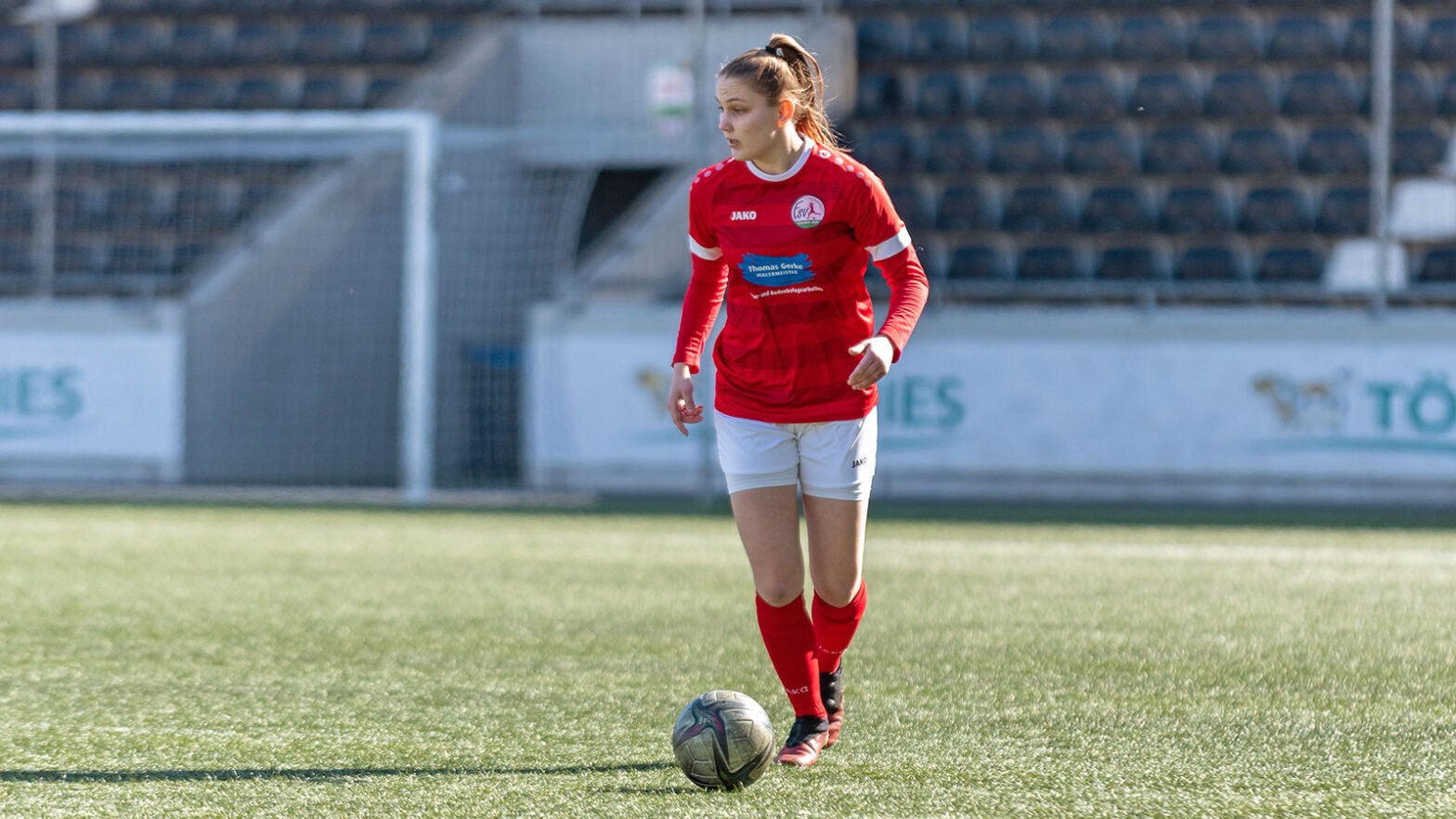 Elina Büttner im Einsatz für das Regionalliga-Team des FSV. (Foto: FSV Gütersloh 2009 / FSV Gütersloh 2009)