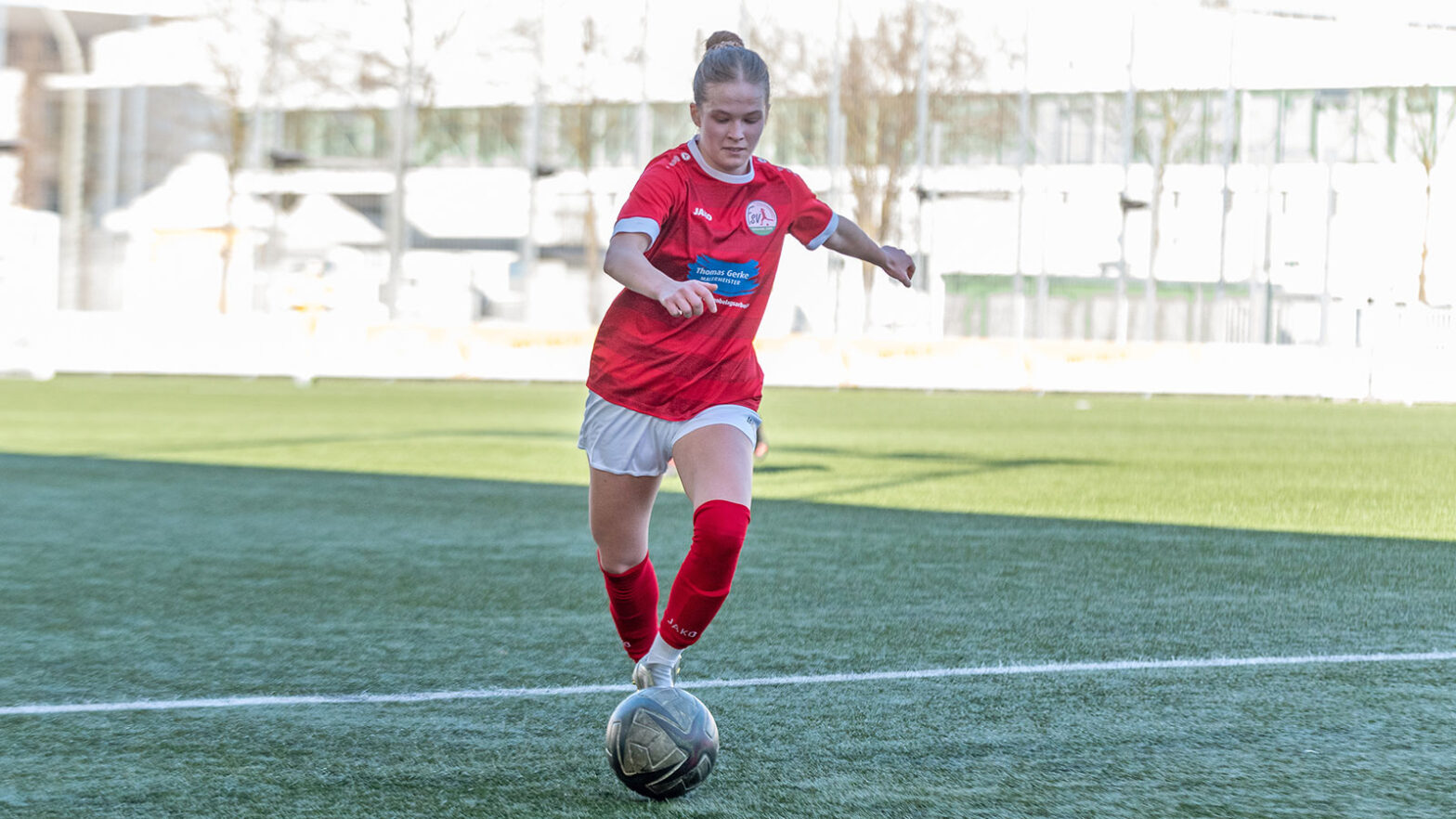 Leandra Kammermann im Einsatz für die "Zweite". (Foto: Boris Kessler / FSV Gütersloh 2009)