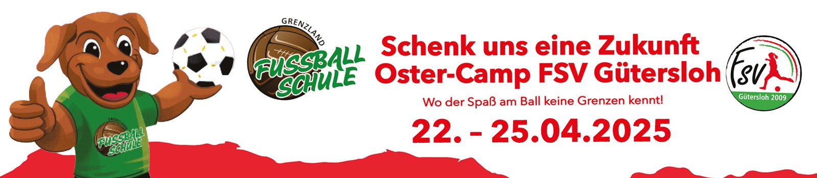 Fussballschule Grenzland veranstaltet Ostercamp zugunsten der FSV-Kampagne "Schenk uns eine Zukunft".