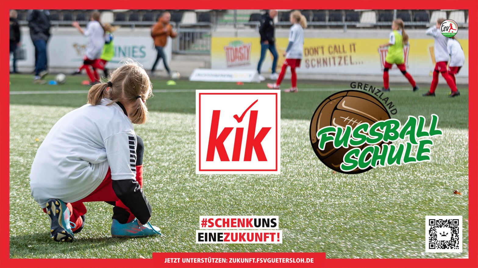 KiK ermöglicht 60 Kindern die kostenfreie Teilnahme am Ostercamp. (Foto: Boris Kessler / FSV Gütersloh 2009)