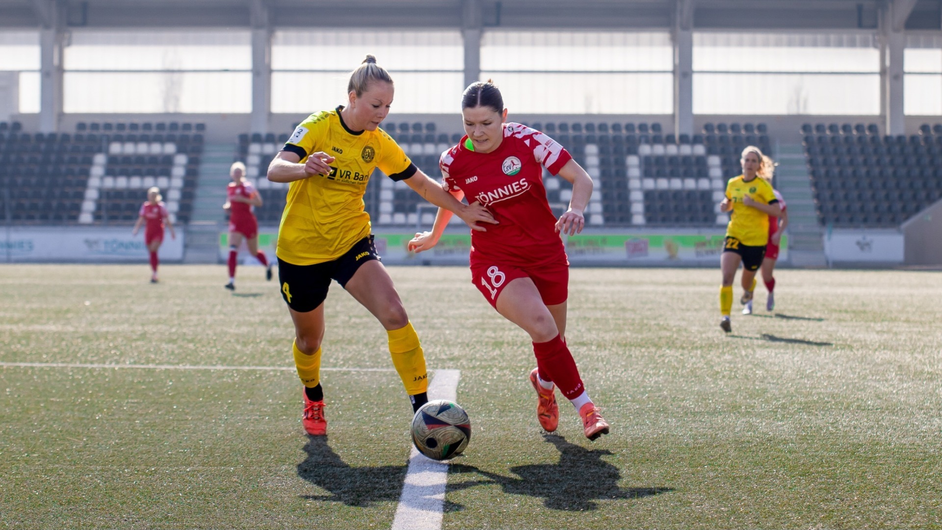 FSV-Angreiferin Pauline Berning im Zweitligaduell gegen den SV 67 Weinberg. (Foto: Dennis Seelige / FSV Gütersloh 2009)