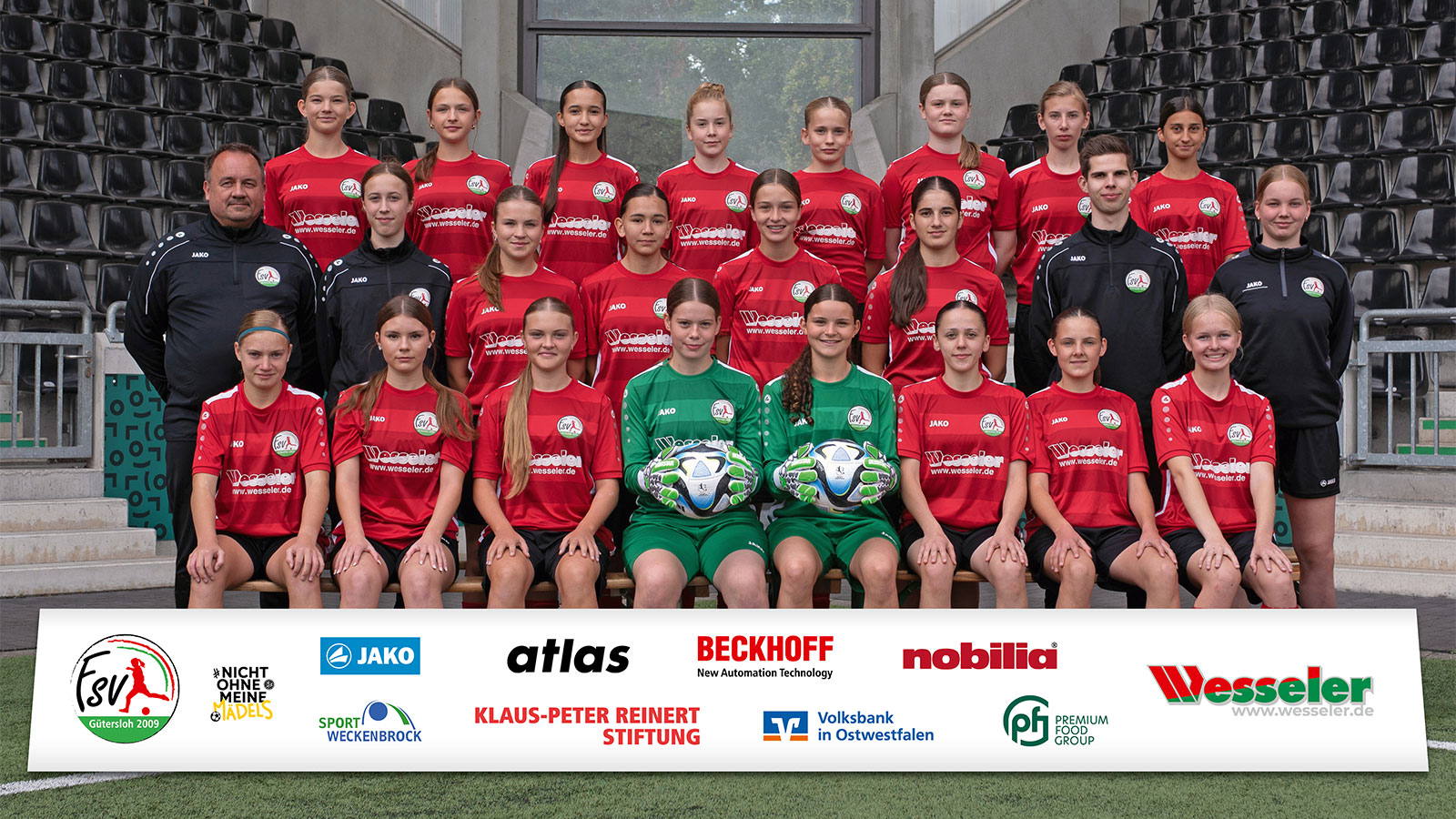 Die U16-Mannschaft des FSV Gütersloh für die Saison 2025/2026- (Foto: Boris Kessler / FSV Gütersloh 2009)