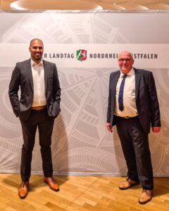 Michael Horstkötter (re.) und Chris Punnakkattu Daniel (li.) in Düsseldorf. (Foto: FSV Gütersloh 2009)