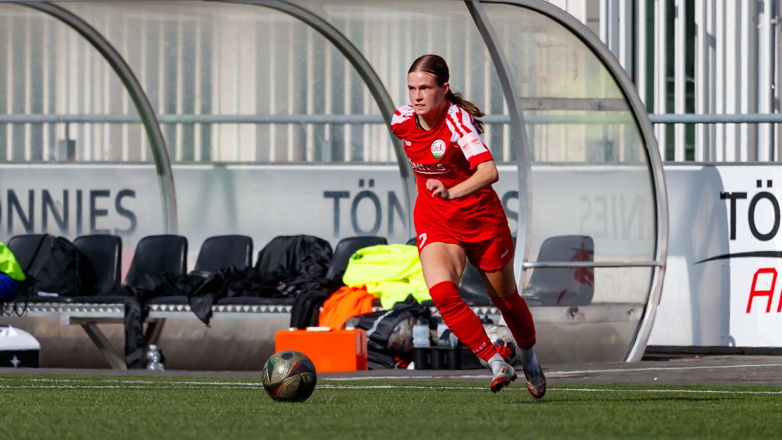 Leandra Kammermann im Einsatz für den FSV Gütersloh. (Foto: Michael Meßmann / FSV Gütersloh 2009)