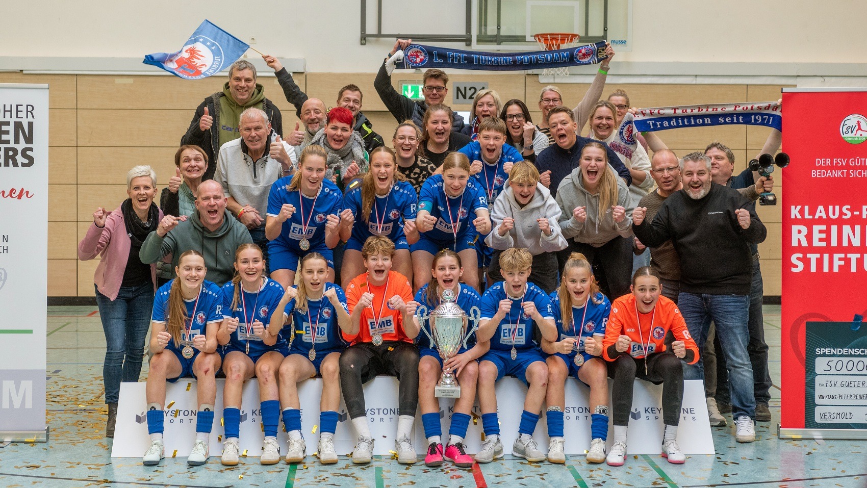 Turbine Potsdam verteidigt beim Gütersloher Hallenmasters den Titel. (Foto: Boris Kessler / FSV Gütersloh 2009)